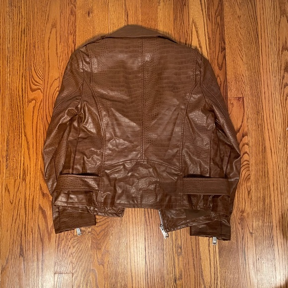 Micheal Kors Brown Leather Jacket - Picture 5 of 8